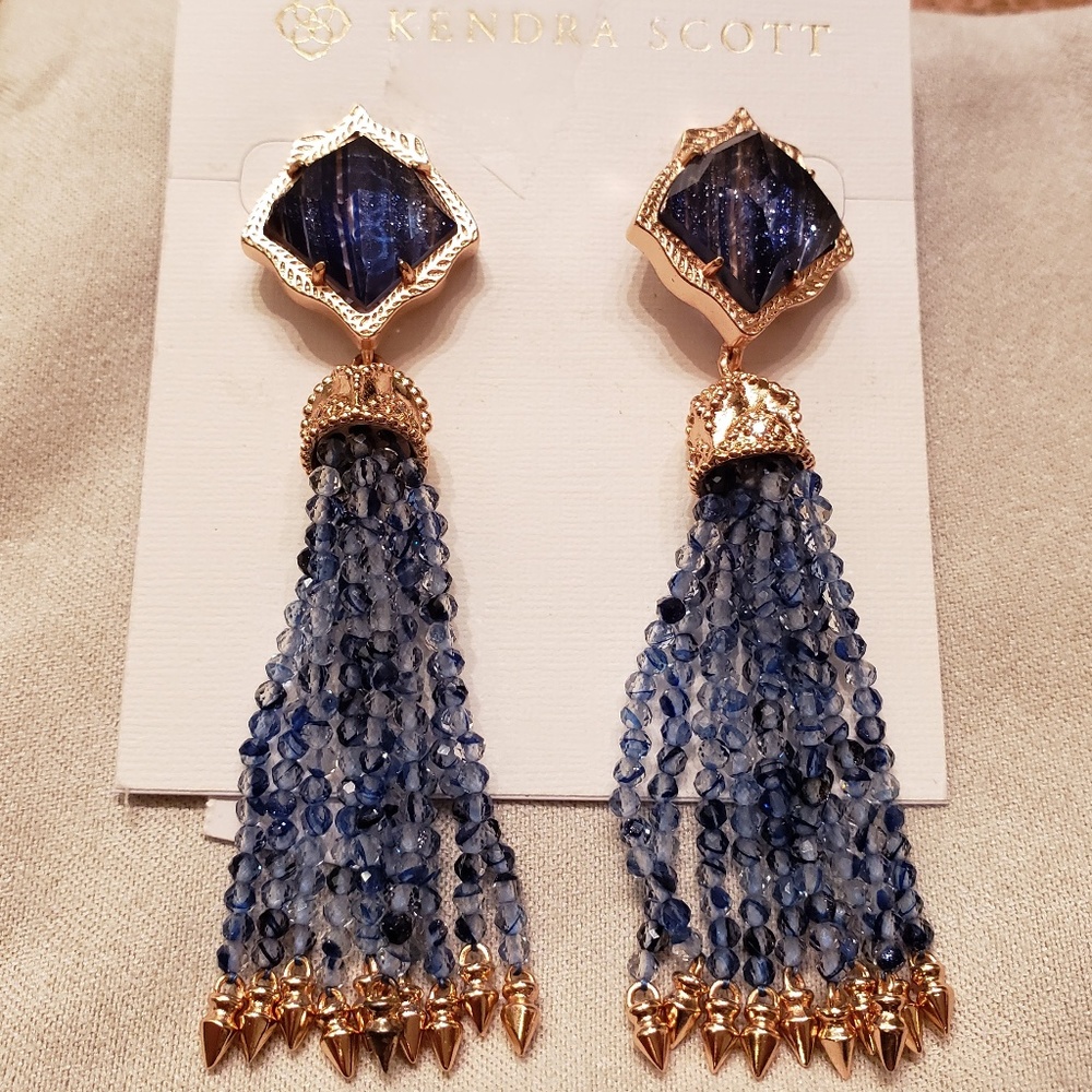 Kendra Scott Misha Blue Rose Earrings